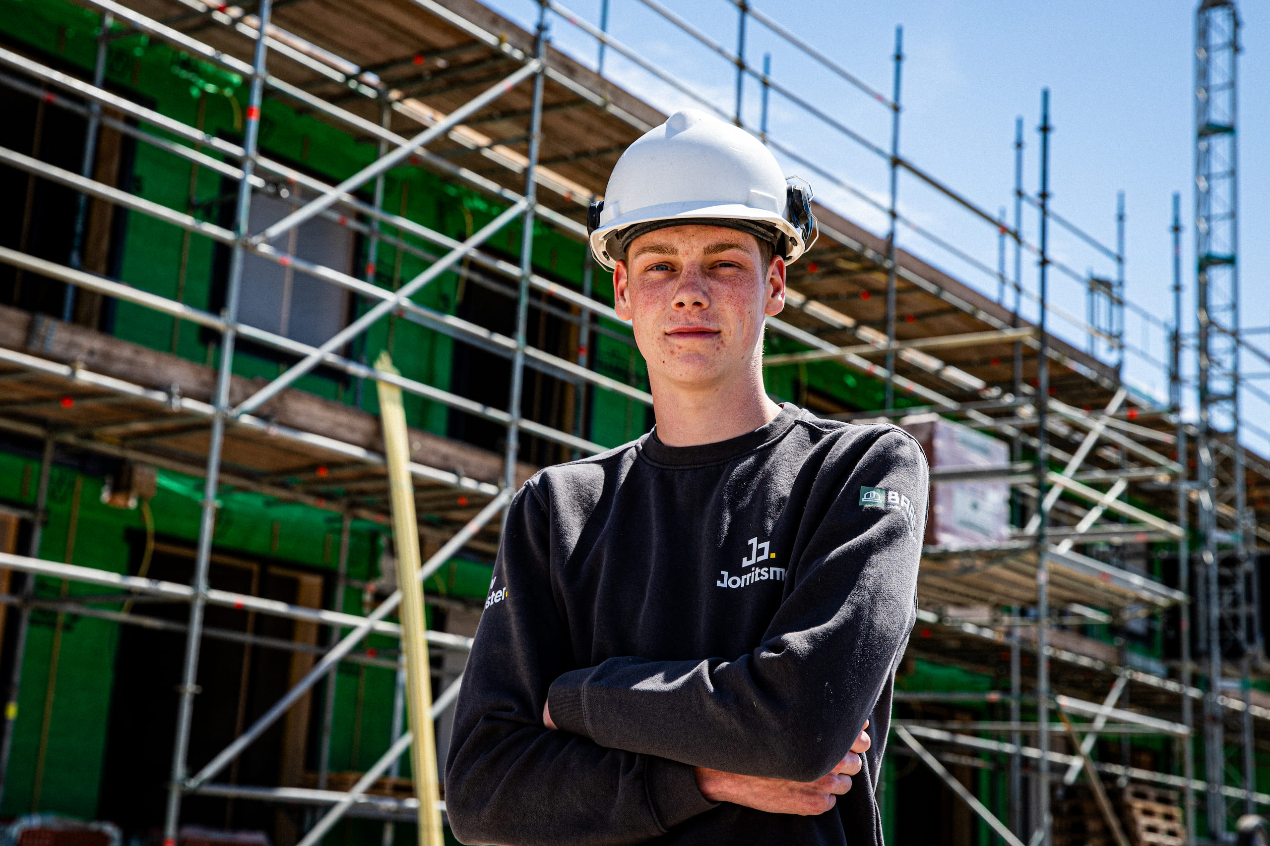 Dylan de Vries BBL leerling op de bouw